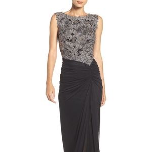 Tadashi Shoji Lace and Mesh Gown